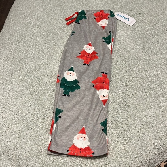 🎁 Carters 4T PJ Pants Christmas Unisex Pajamas NWT Red Green Soft NEW - Picture 3 of 8